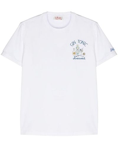 Mc2 Saint Barth Katoenen T-shirt Met Print - Wit