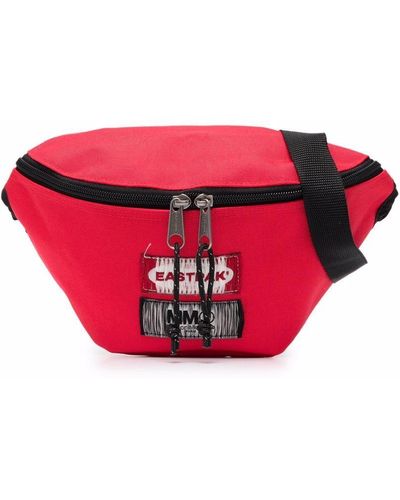 MM6 by Maison Martin Margiela Logo Zipped Belt Bag - Red
