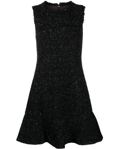 Kate Spade Sleeveless Tweed Minidress - Black