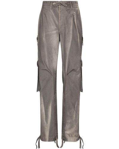 Dolce & Gabbana Faded-effect Cargo Trousers - Grey