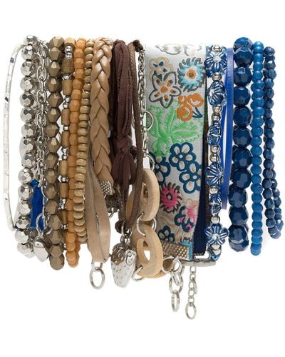 Amir Slama Charms Bracelets Set - Blue