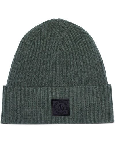 Moose Knuckles Logo-patch Cotton Beanie - グリーン