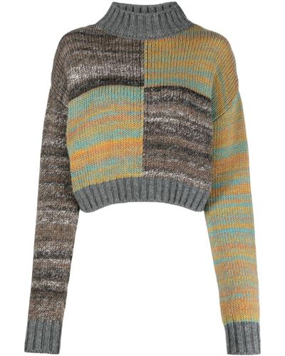D'Estree Damien Mélange-knit Sweater - Green