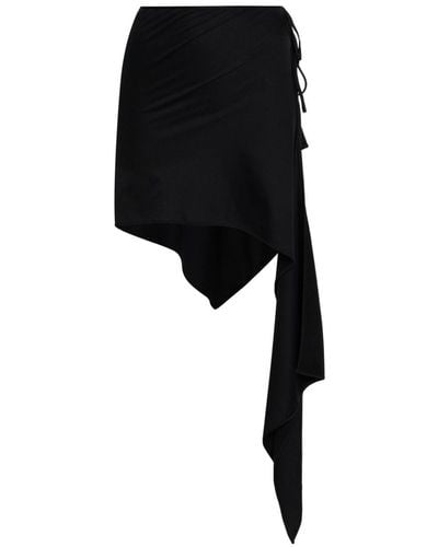 The Attico Falda de playa con diseño cruzado - Negro