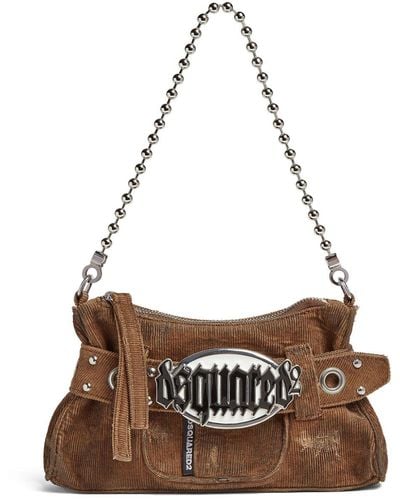 DSquared² Gothic Corduroy Clutch Bag - Brown