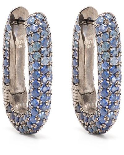 Selim Mouzannar Link Sapphire Earrings - Blue