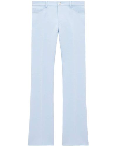 Courreges Pressed-crease Tailored Trousers - Blue