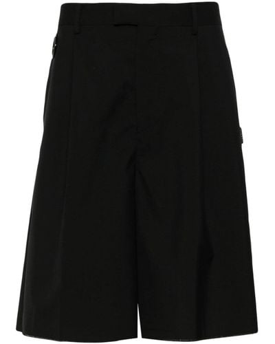 Undercover Mid-rise Wide-leg Shorts - Black
