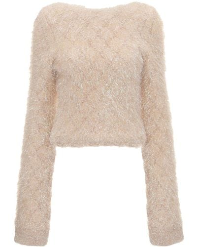 Victoria Beckham Open-back Textured Sweater - Natural