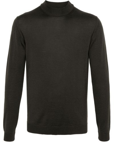 Roberto Collina Fine-knit Merino Wool Sweater - Black