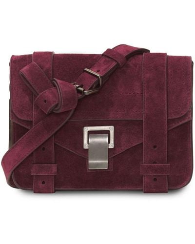 Proenza Schouler Mini sac à bandoulière PS1 en daim - Violet