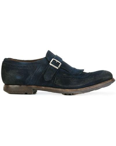 Church's Distressed Brogue Detail Monk Shoes - Blauw
