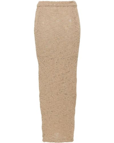 Alexandre Vauthier Column Crocket Maxi Skirt - Natural