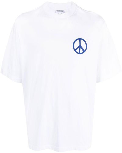 Marcelo Burlon T-shirt à logo County Peace - Blanc