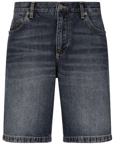 Dolce & Gabbana Jeans-Shorts mit geradem Bein - Blau