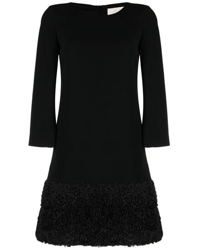 Jane Mini-jurk Met Bloemdetail - Zwart