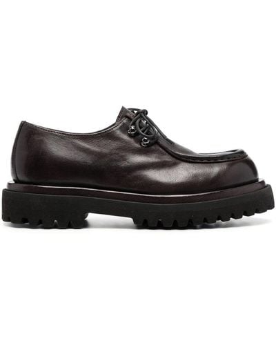 Officine Creative Ridged-sole Leather Oxfords - Black