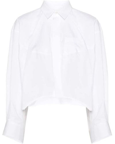 Sacai Wide-sleeve poplin shirt - Weiß