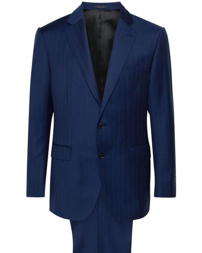 BOGGI Single-breasted Wool Suit - Blue