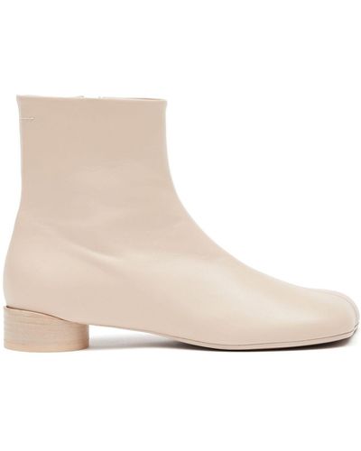 MM6 by Maison Martin Margiela Anatomic 35mm Leather Ankle Boots - Natural