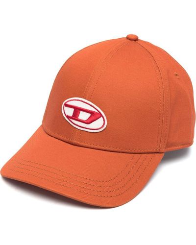 DIESEL Logo-patch Cotton Cap - Orange