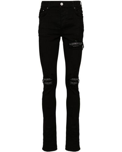 Amiri Crystal Mx1 Mid-rise Skinny Jeans - Black
