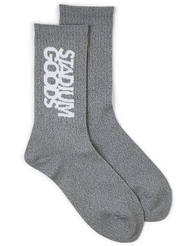Stadium Goods Logo "reflective" Crew Socks - Grey