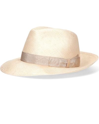 Borsalino Amedeo Interwoven Sun Hat - Natural