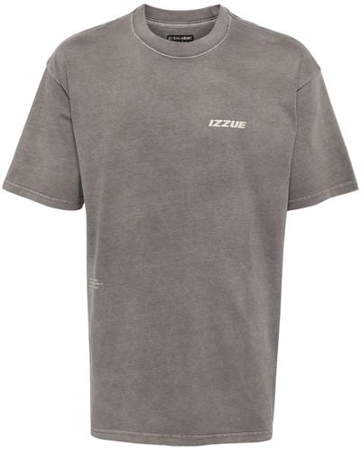 Izzue Logo-print Cotton T-shirt - Gray