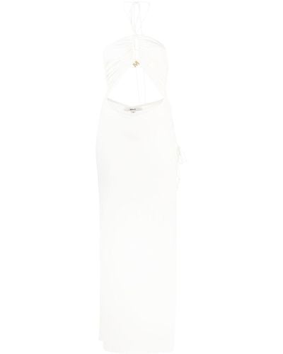 MANURI Zaddy Neckholder-Kleid - Weiß