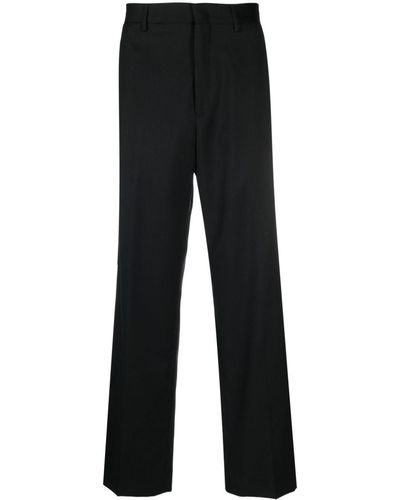 Tagliatore Satin-Trim Tailored Trousers - Black