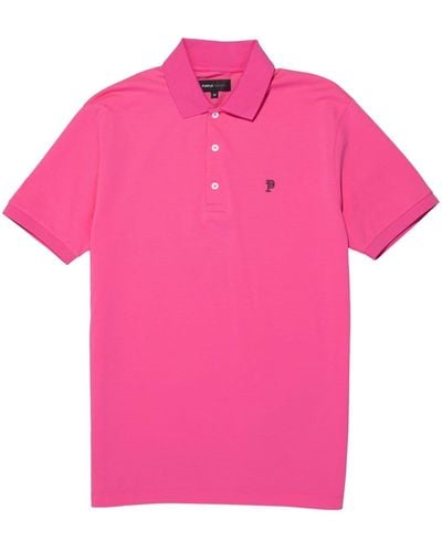 Purple Brand Logo-plaque Piqué Polo Shirt - Pink