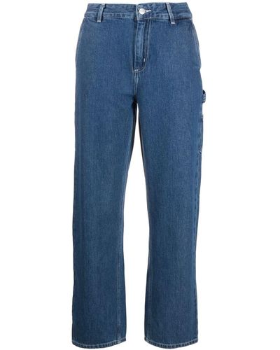 Carhartt Halbhohe Straight-Leg-Jeans - Blau