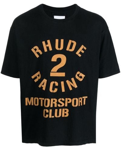 Rhude T-Shirt mit "Desperado Motorsport"-Print - Schwarz