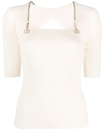 Liu Jo Cropped Top - Naturel