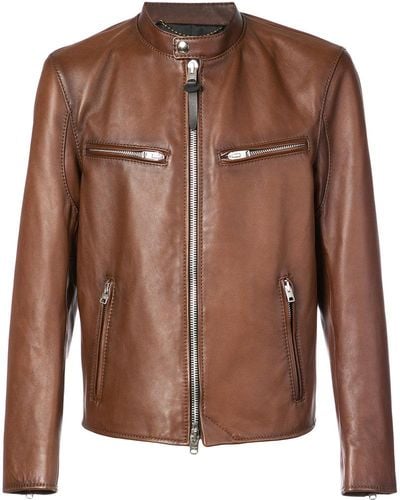 COACH Racer Leather Jacket - Brown