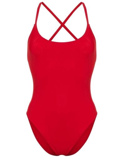 Lido Uno Open-back Swimsuit - Red
