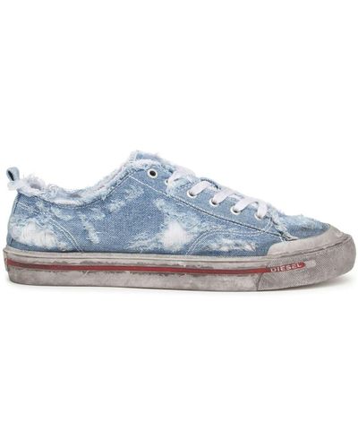 DIESEL S-Athos Low Sneakers im Used-Look - Blau