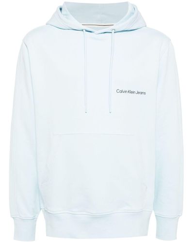 Calvin Klein Hoodie mit Logo-Print - Blau