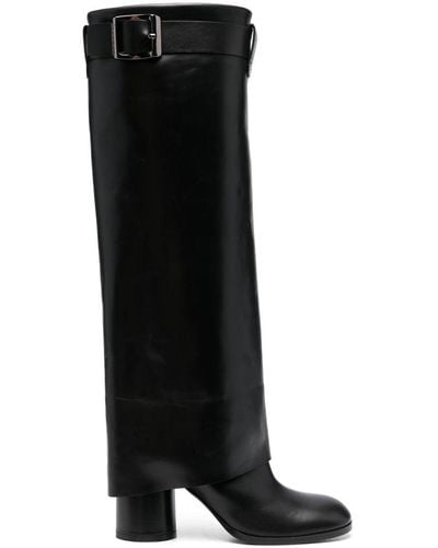 Casadei Cleo 70mm Buckled Leather Boots - Black