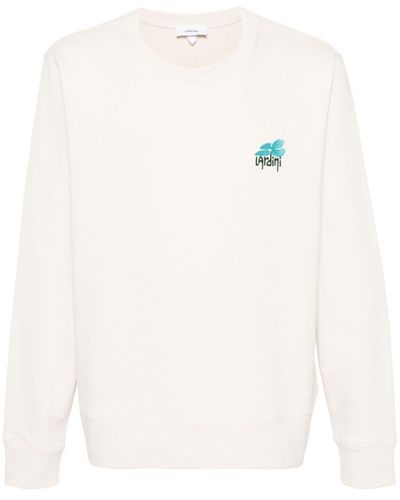 Lardini Sweatshirt mit Logo-Stickerei - Weiß