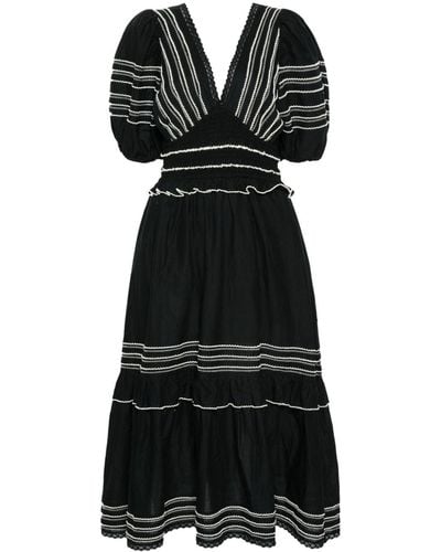 Sea Mable Midi Dress - Black