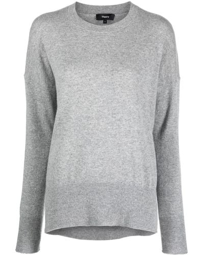 Theory Melange-effect Cashmere Sweater - Gray