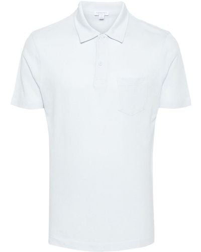 Sunspel Riviera Mesh Polo Shirt - White