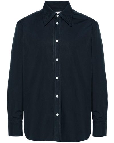 Bottega Veneta Compact Katoenen Button-up Overhemd - Blauw