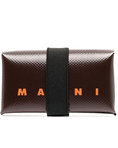 Marni Logo-print Tri-fold Wallet - Brown