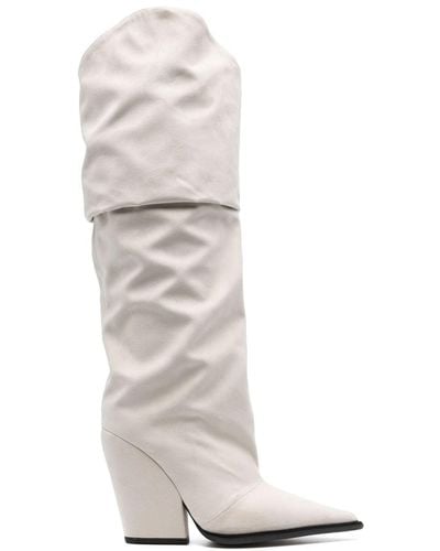 Alexandre Vauthier 105mm Knee Boots - White