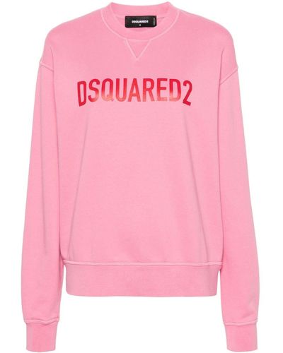 DSquared² Sweatshirt mit Logo-Print - Pink