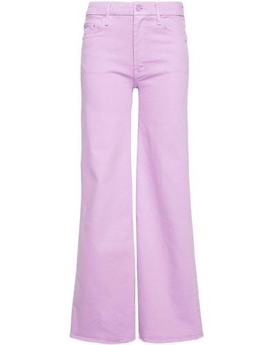 Mother The Roller Sneak Flared Jeans - Purple