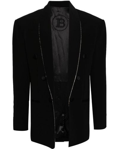 Balmain Button-up Blazer - Zwart